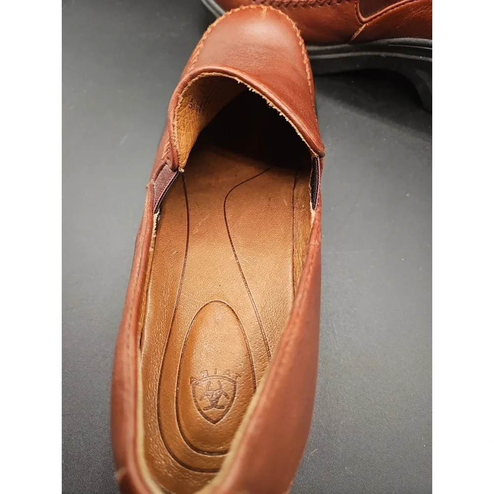 Ariat Womens Brown Leather Wedge Professional Clogs Shoes Size 10B.  ZZ